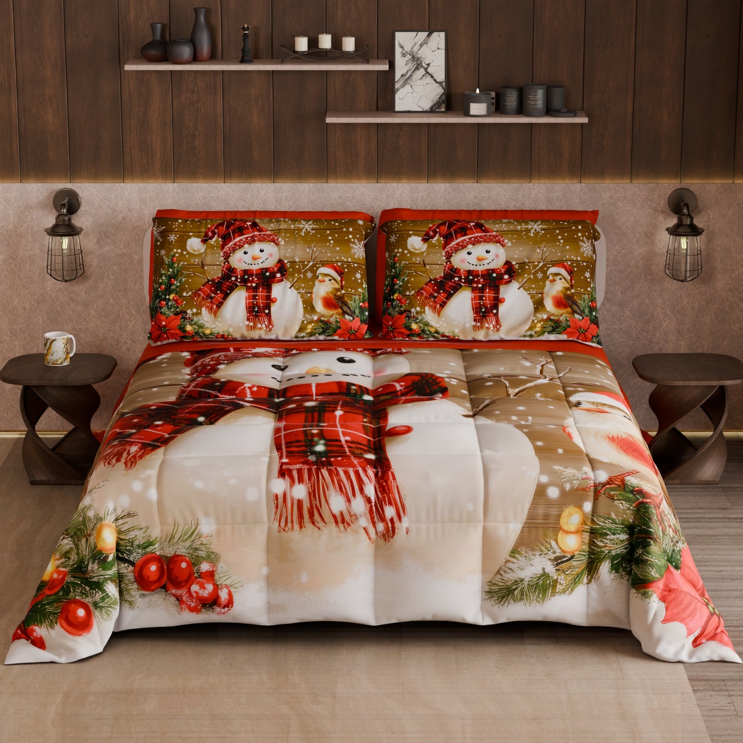 Trapunta Matrimoniale Natale, Singola, Piazza e Mezza 25 Xmas 10