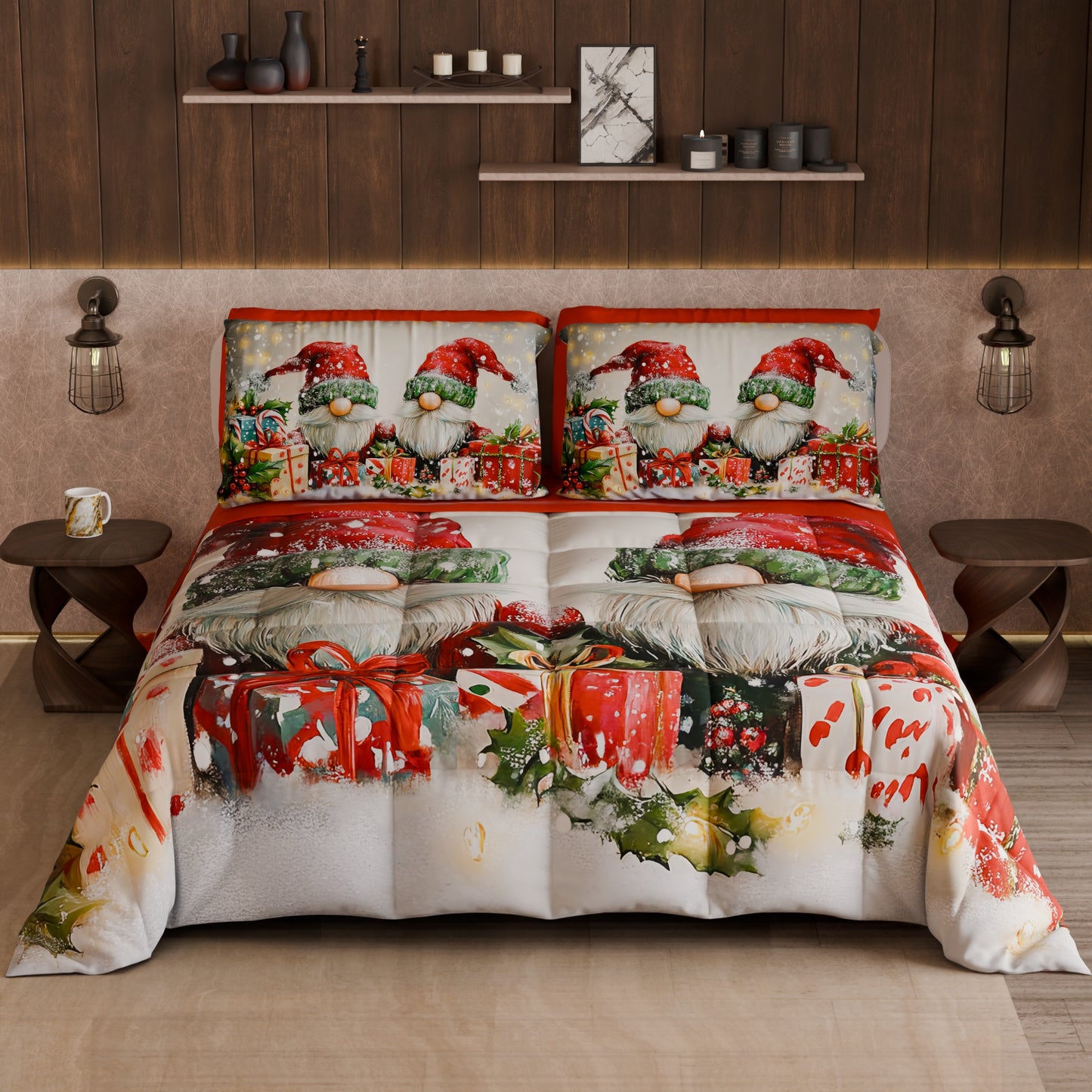 Trapunta Matrimoniale Natale, Singola, Piazza e Mezza 25 Xmas 11