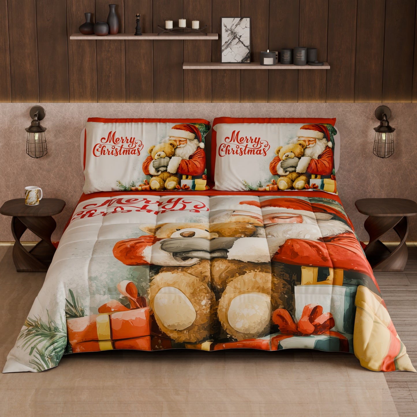 Trapunta Matrimoniale Natale, Singola, Piazza e Mezza 25 Xmas 12