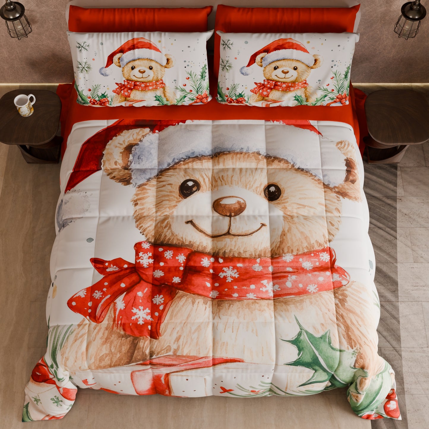 Trapunta Matrimoniale Natale, Singola, Piazza e Mezza 25 Xmas 16