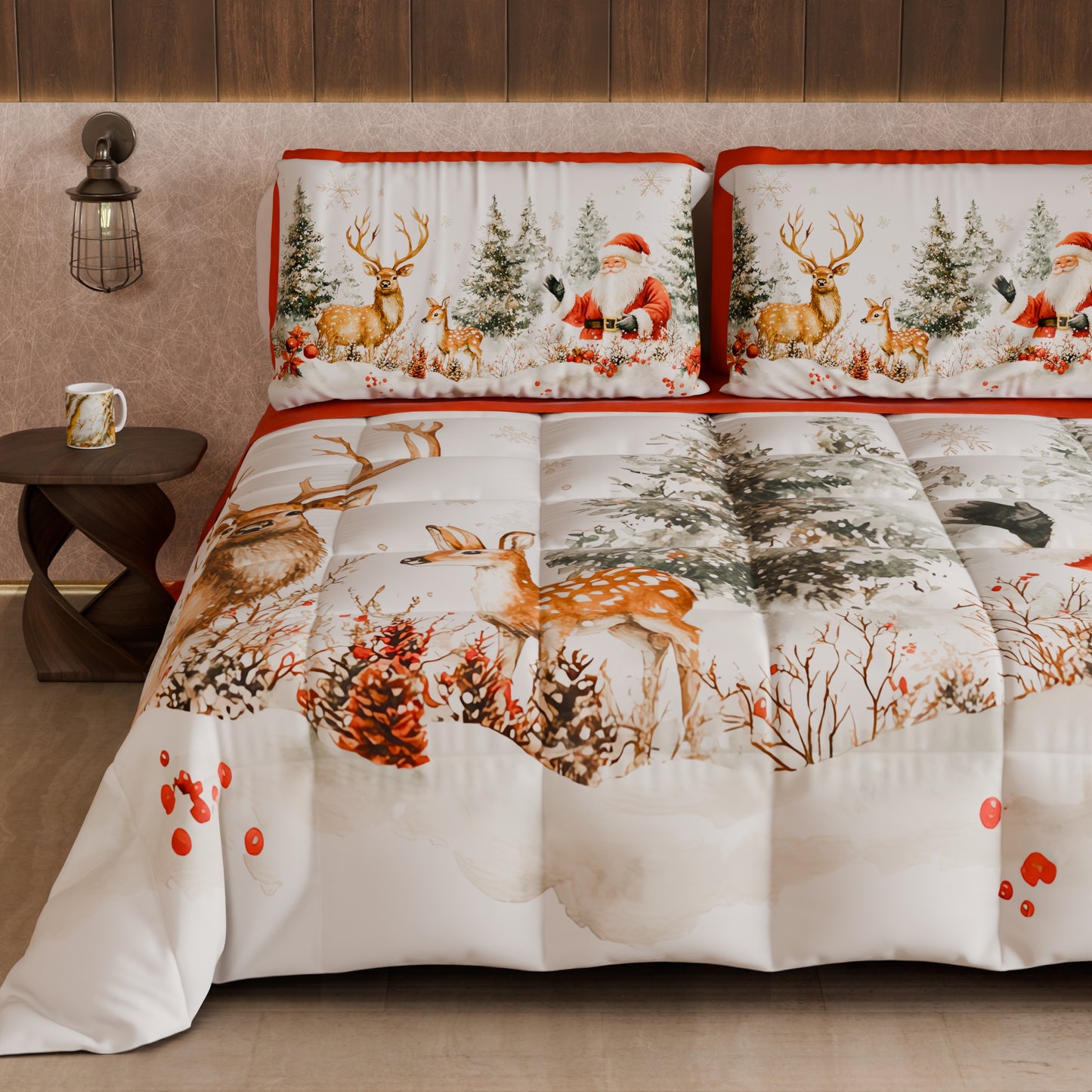 Trapunta Matrimoniale Natale, Singola, Piazza e Mezza 25 Xmas 17