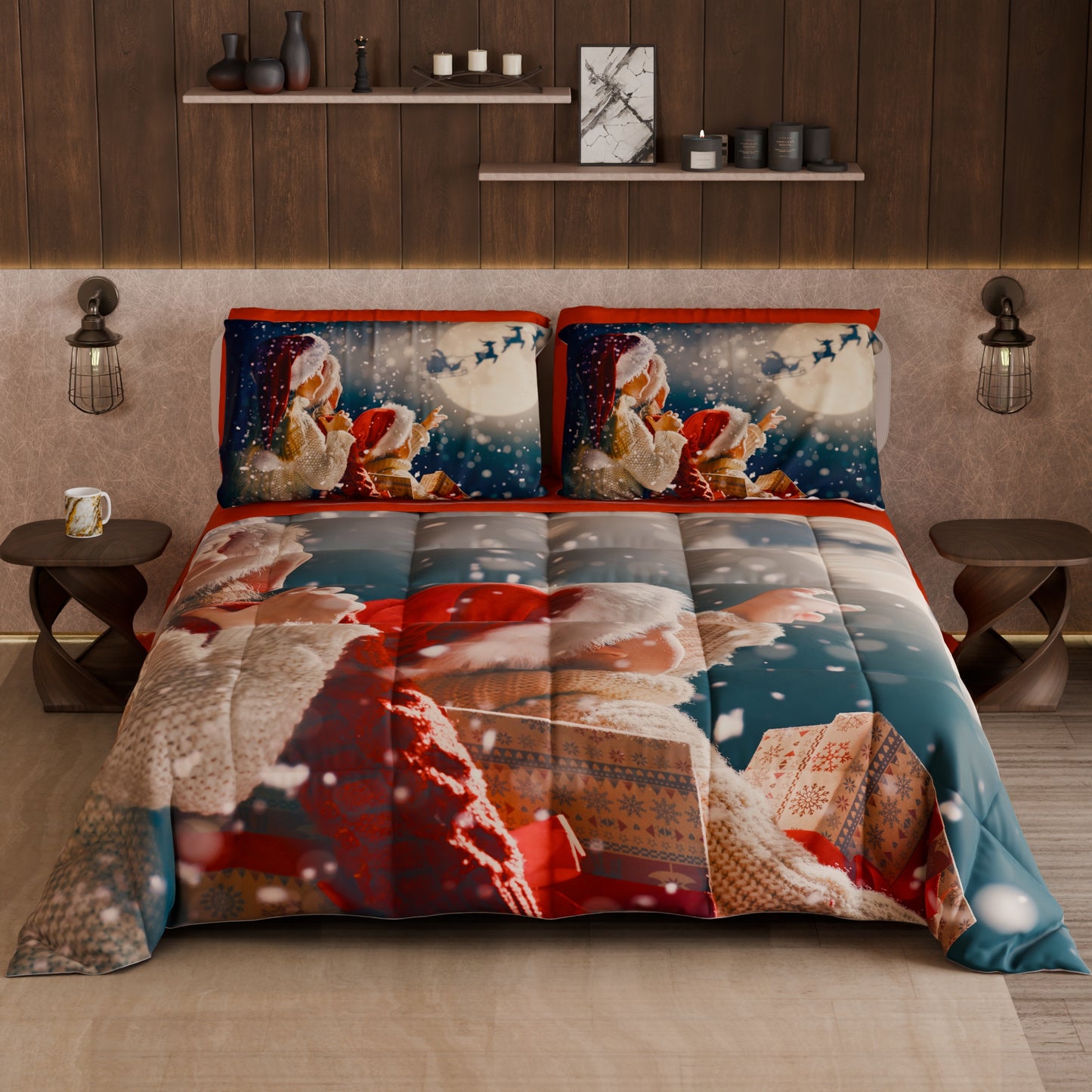 Trapunta Matrimoniale Natale, Singola, Piazza e Mezza 25 Xmas 20