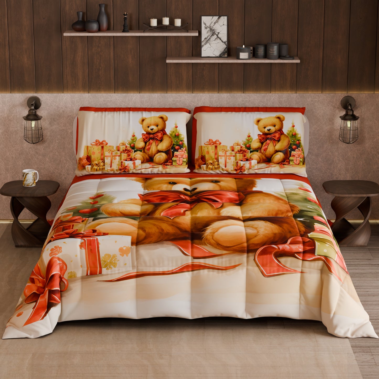 Trapunta Matrimoniale Natale, Singola, Piazza e Mezza 25 Xmas 3