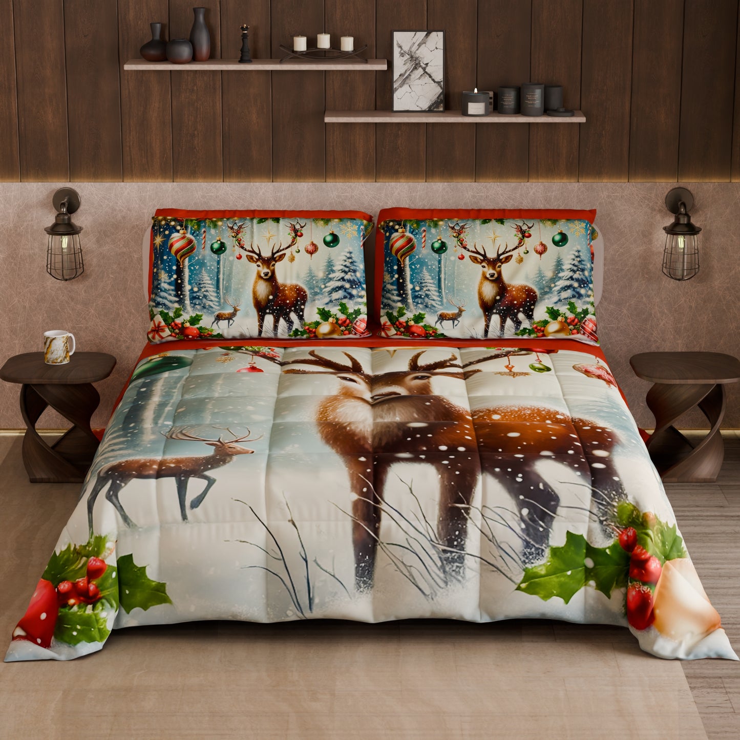 Trapunta Matrimoniale Natale, Singola, Piazza e Mezza 25 Xmas 4