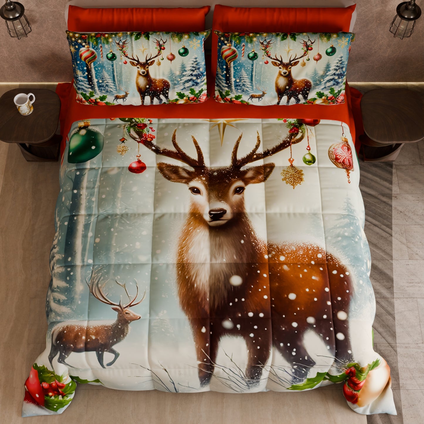 Trapunta Matrimoniale Natale, Singola, Piazza e Mezza 25 Xmas 4