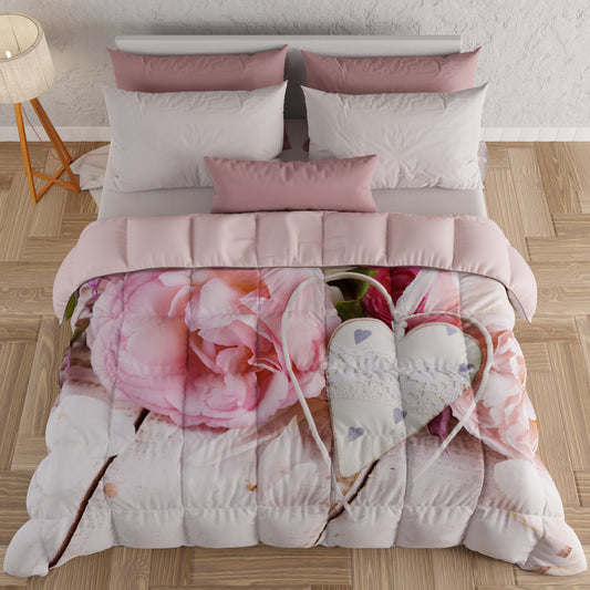Piumone, Trapunta Matrimoniale, Singola, Piazza e Mezza, Country Chic