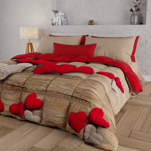 Piumone, Trapunta Matrimoniale, Singola, Piazza e Mezza, Cuore