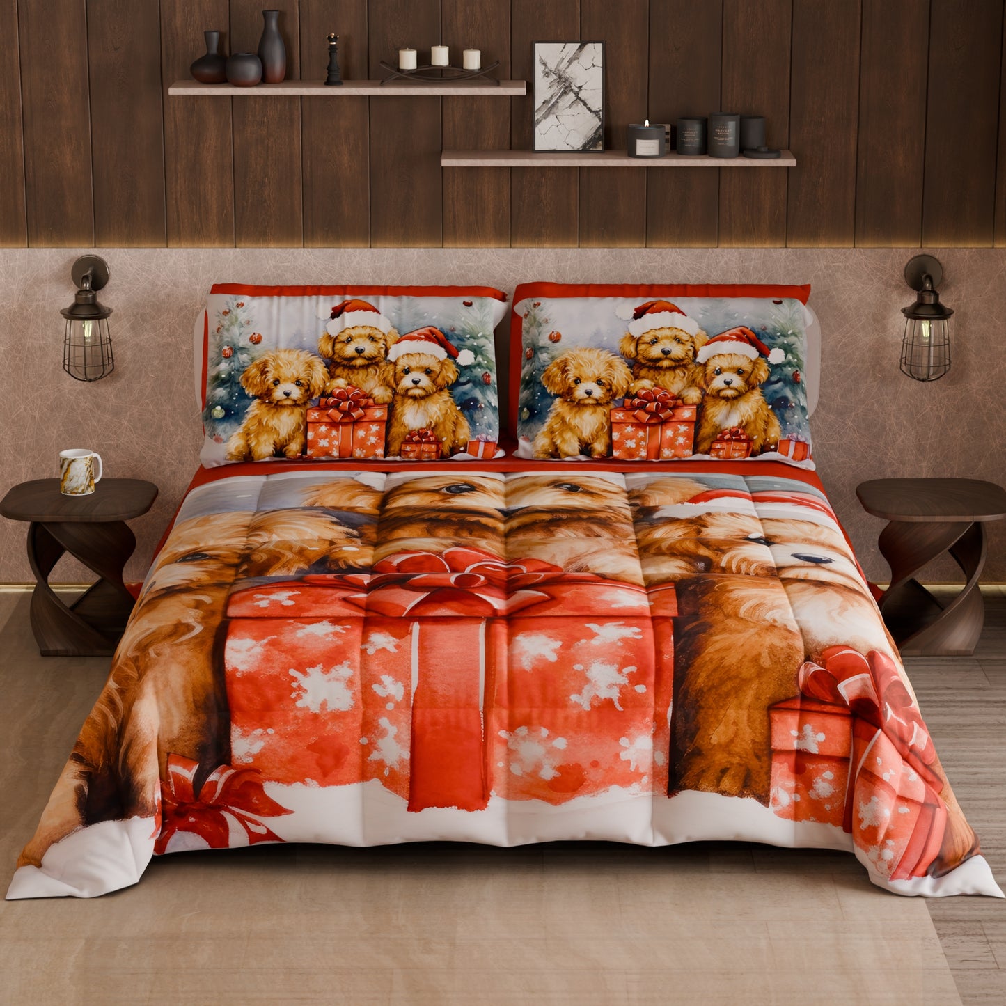 Trapunta Matrimoniale Natale, Singola, Piazza e Mezza Dog