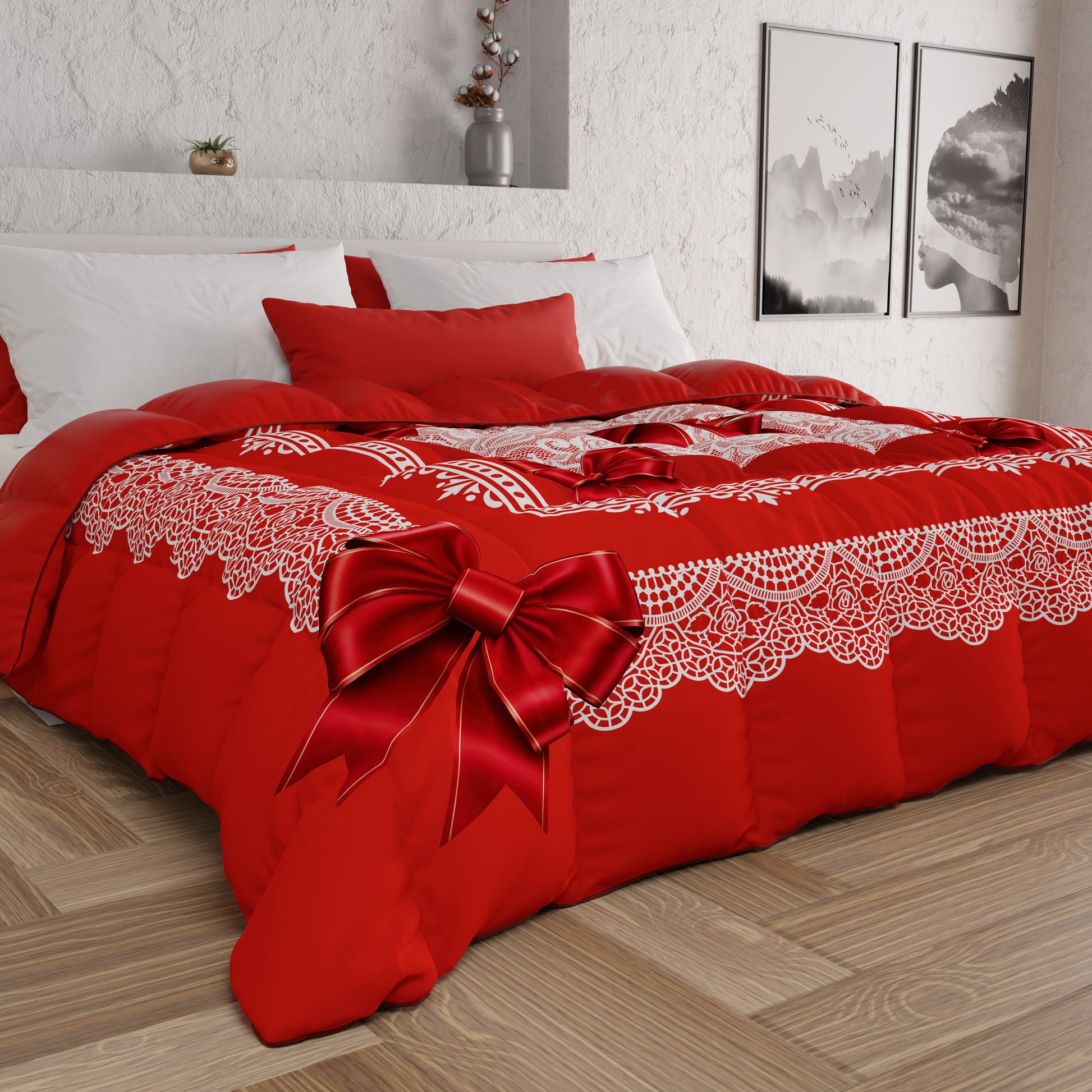 CosìCasa Piumone Letto Matrimoniale Invernale 260X260 | Trapunta Letto Matrimoniale 350 Gr/mq | Piumino Matrimoniale Caldo Double Face | Piumone Letto 2 Piazze Tinta Unita | 2P, Bordeaux - Foto 13