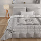 Duvet, Double, Single, Square and Half Quilt, Gray Bow