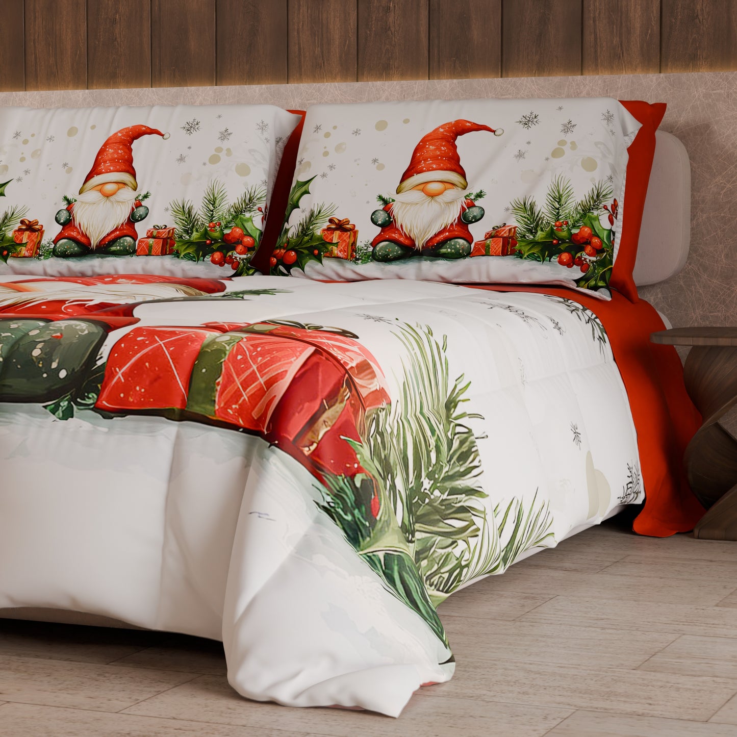 Trapunta Matrimoniale Natale, Singola, Piazza e Mezza Gnomo 01