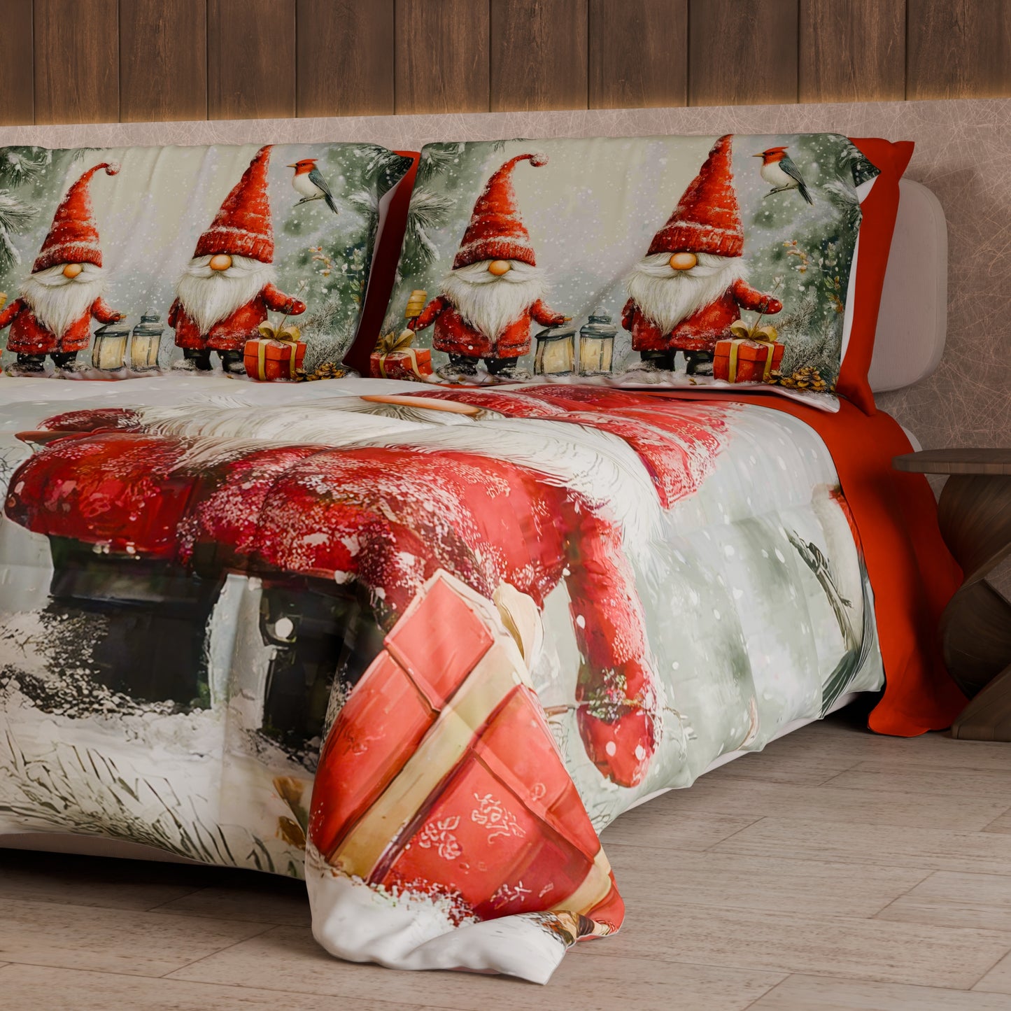 Trapunta Matrimoniale Natale, Singola, Piazza e Mezza Gnomo 02