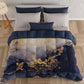 Duvet, Double, Single, Square and Half Quilt, Marble-BluS