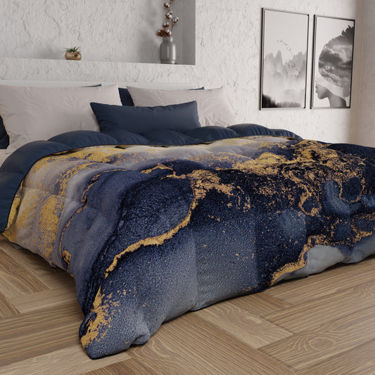 Piumone, Trapunta Matrimoniale, Singola, Piazza e Mezza, Marble 08 Blu