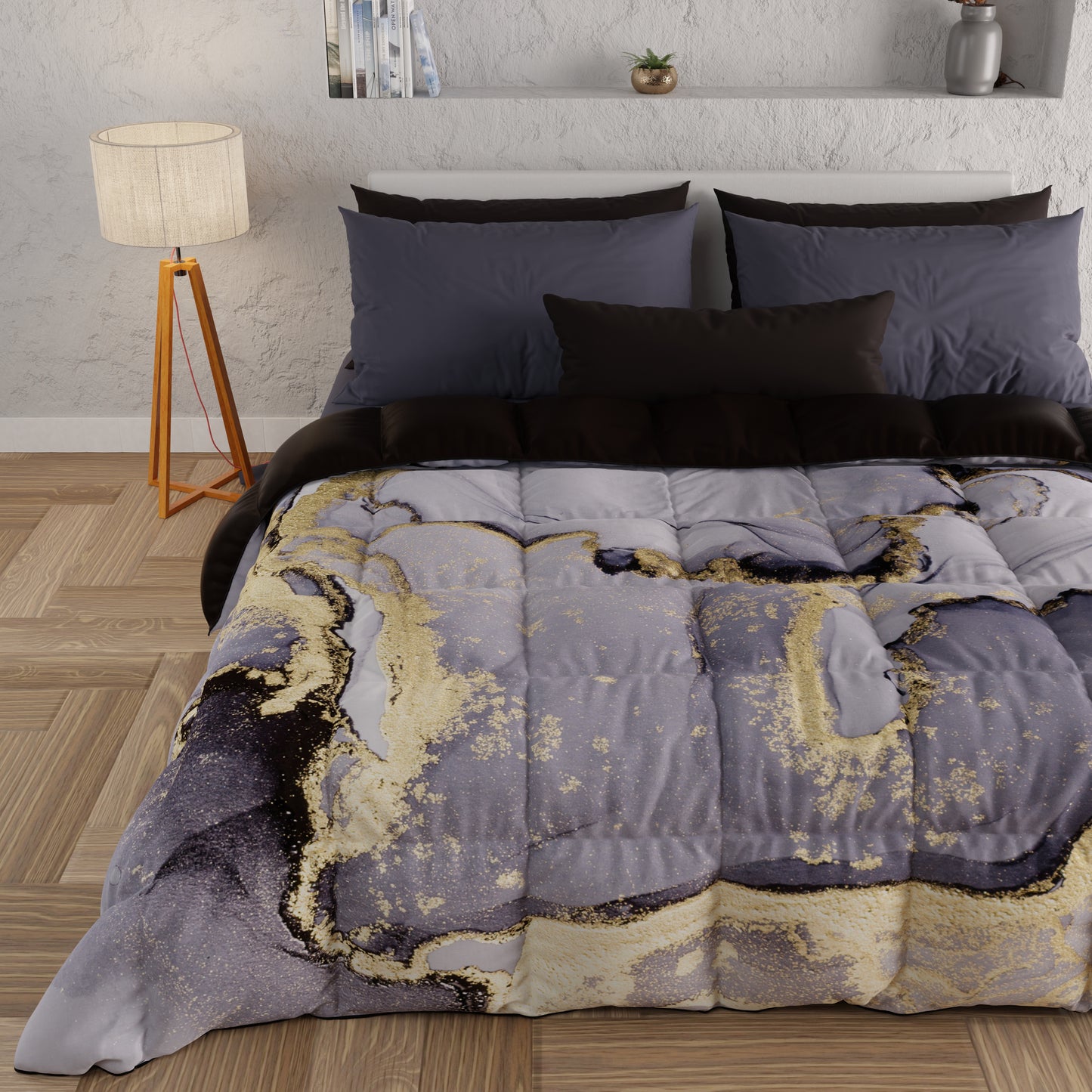 Duvet, Double, Single, Square and Half Quilt, Marble-GrigioS