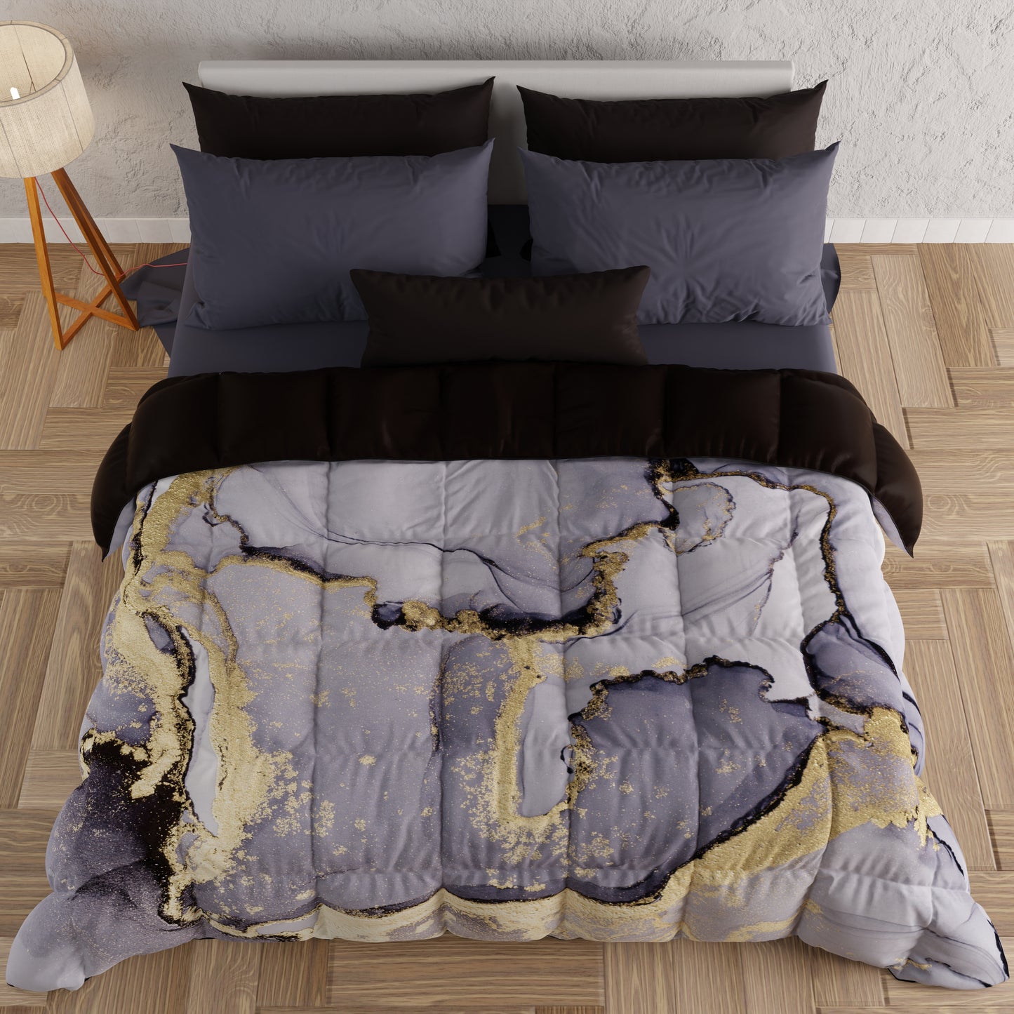Duvet, Double, Single, Square and Half Quilt, Marble-GrigioS