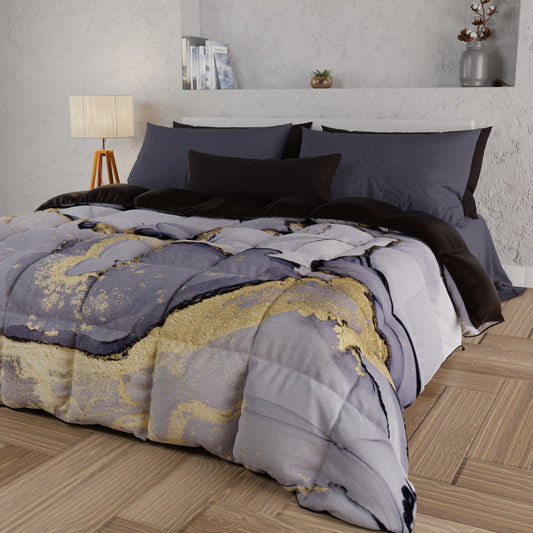 Trapunta Matrimoniale Grigio Marble