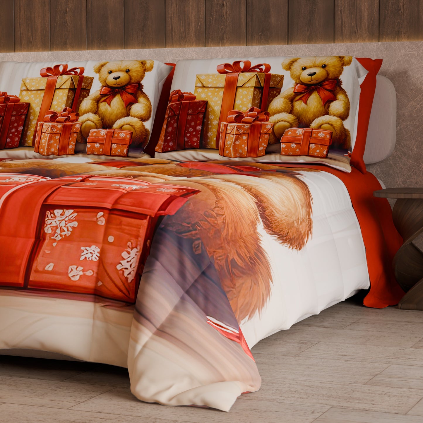 Trapunta Matrimoniale Natale, Singola, Piazza e Mezza Orsetto 02