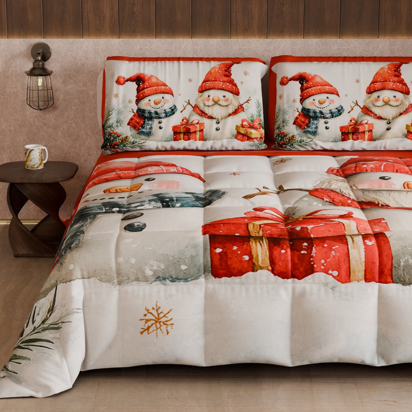 Trapunta Matrimoniale Natale, Singola, Piazza e Mezza Pupazzo 02