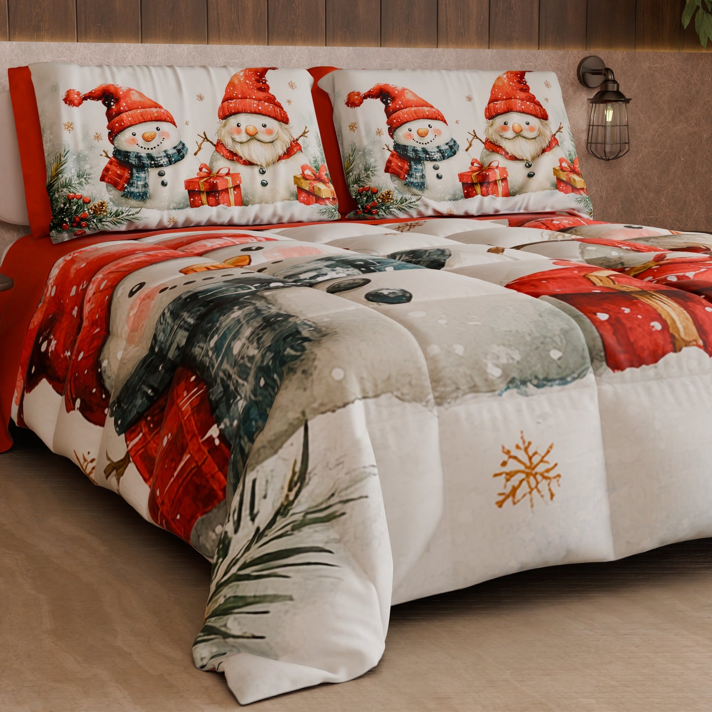 Trapunta Matrimoniale Natale, Singola, Piazza e Mezza Pupazzo 02