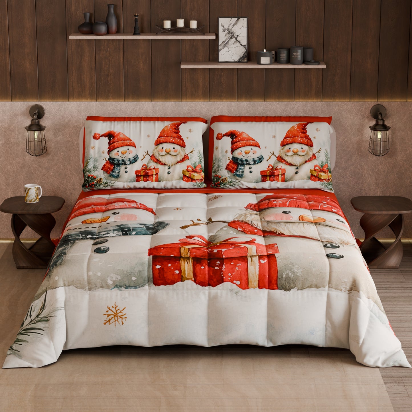 Trapunta Matrimoniale Natale, Singola, Piazza e Mezza Pupazzo 02