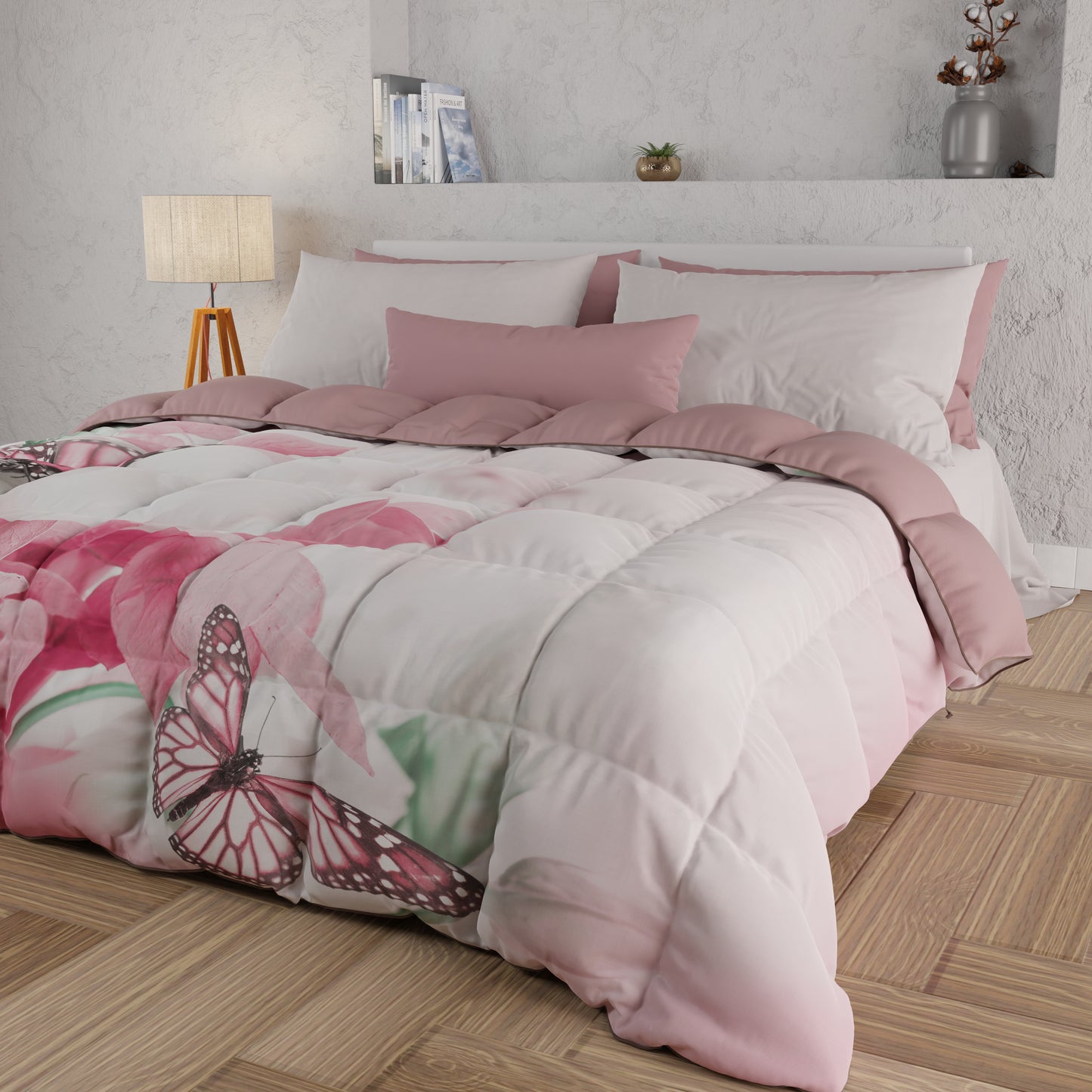 Duvet, Double Quilt, Single, Square and Half, Roses Butterfly