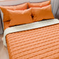 Trapuntino Copriletto Primaverile Autunnale Double Face Arancione Panna