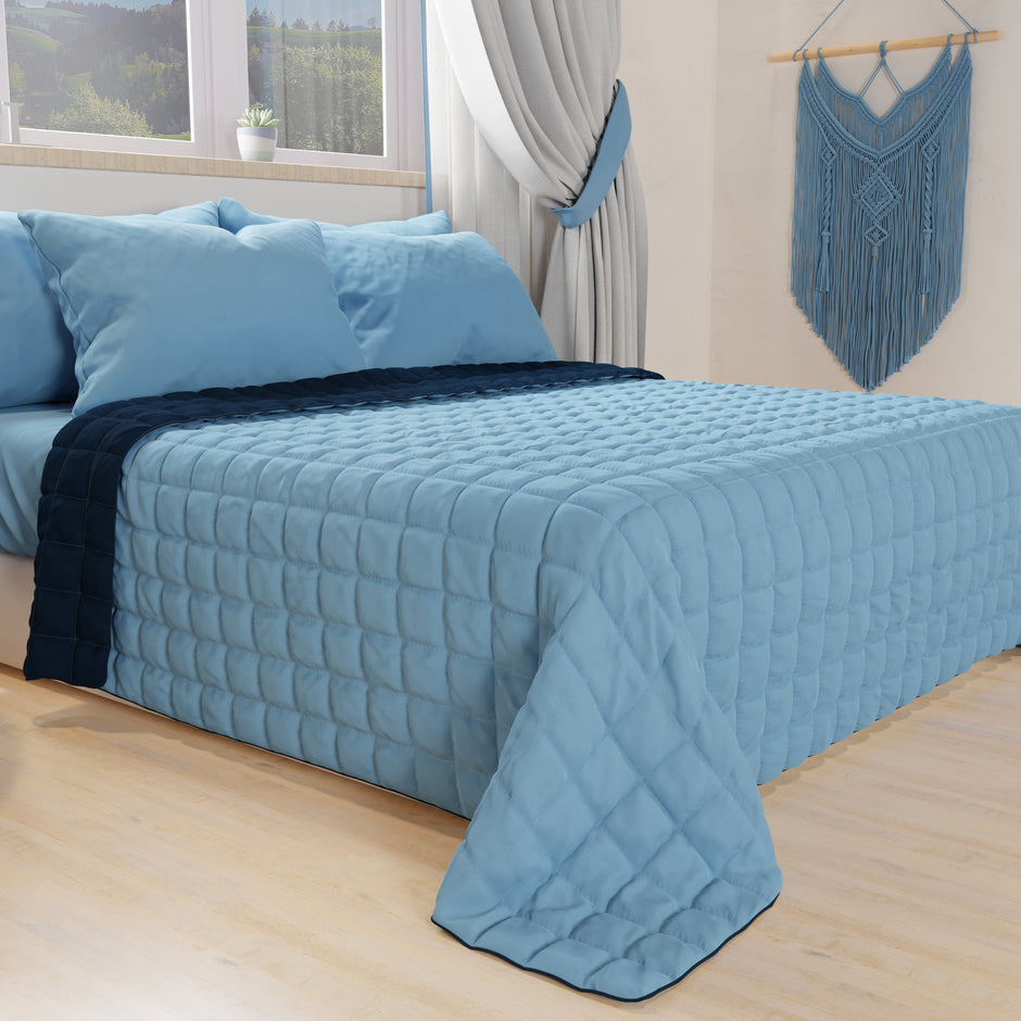 Charro Trapuntino Copriletto Double Face In Tinta Unita Armony - Singo – LABU - Foto 11