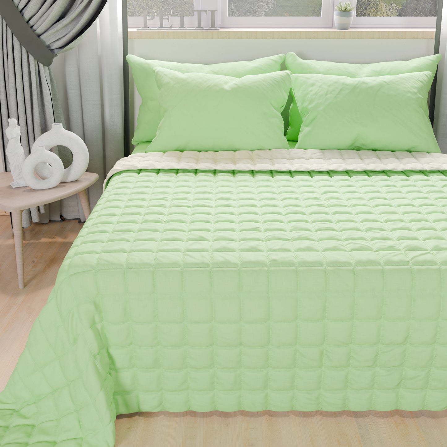 Trapuntino Tinta Unita + Lenzuola abbinato e Federa Digitale