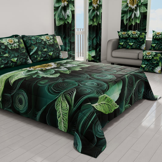 Trapuntino Copriletto Primaverile Autunnale in Stampa Digitale Floreale 05-22
