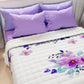 Couvre-lit matelassé printanier et automnal en impression numérique Floral violet