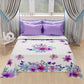 Couvre-lit matelassé printanier et automnal en impression numérique Floral violet