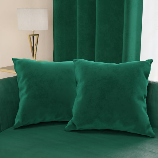 Cuscini Arredo in Velluto 2pz, Cuscini divano Smeraldo