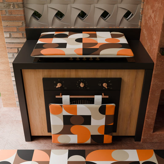 Coprifornello Coprifuochi Cucina in Stampa Digitale Circle Beige