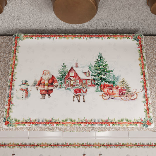 Coprifornello Natalizio Coprifuochi Cucina in Stampa Digitale Xmas Santa's Land
