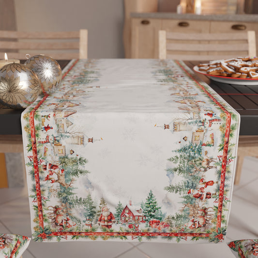 Runner Natalizi, Runner Tavola Natalizio, Tovaglia Runner Natalizia, Runner Cucina Xmas Santa's Land