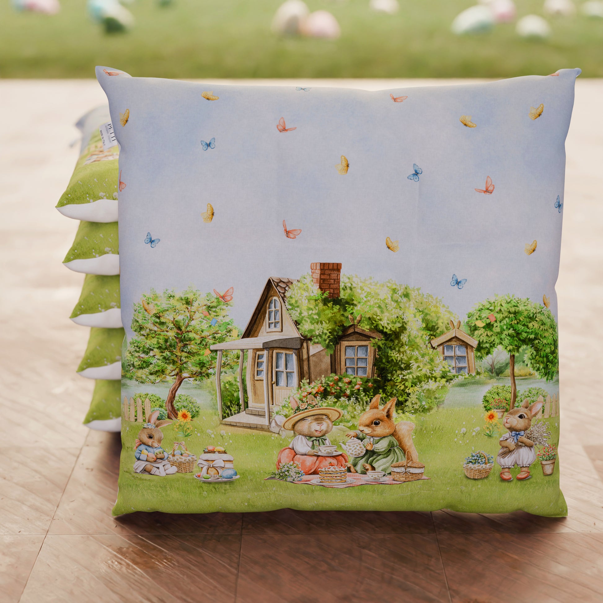 Magpie Fabrics Set Di 4 Cuscini Per Sedia Da Interni Ed Esterni Magpie Fabrics Set Di 4 Cuscini Per Sedia Da Interni Ed Esterni