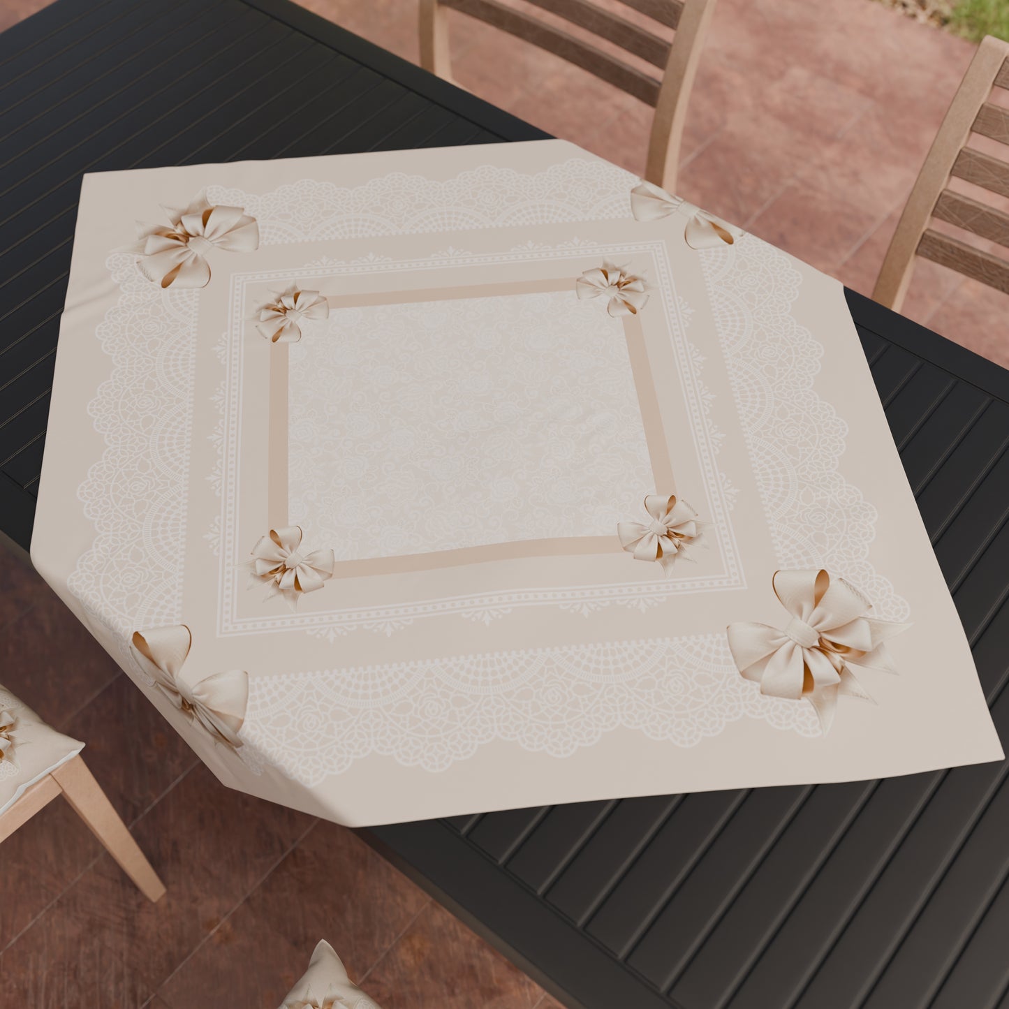 Centre de table moderne cuisine en impression numérique Noeud beige