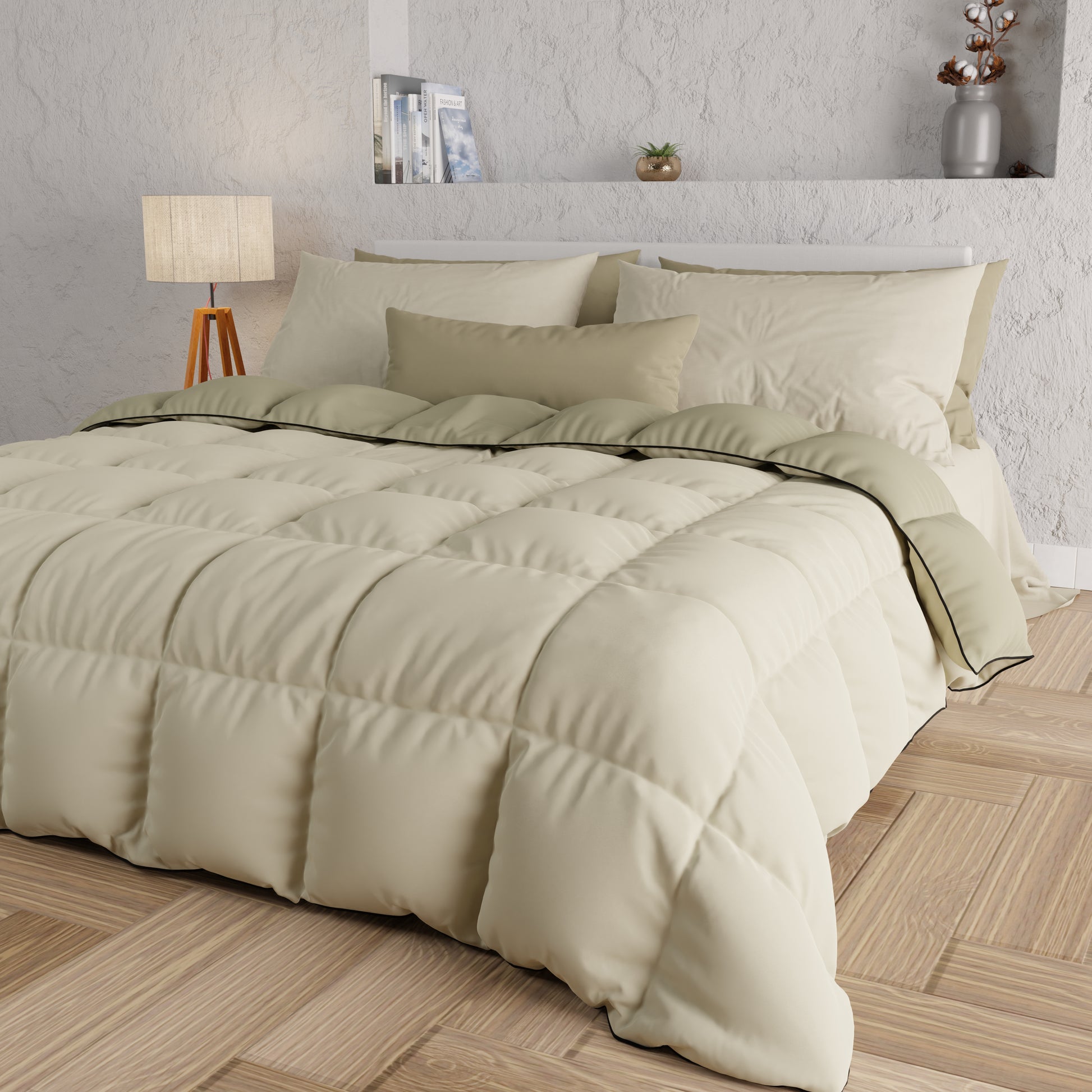 CosìCasa Piumone Letto Matrimoniale Invernale 260X260 | Trapunta Letto Matrimoniale 350 Gr/mq | Piumino Matrimoniale Caldo Double Face | Piumone Letto 2 Piazze Tinta Unita | 2P, Bordeaux - Foto 7