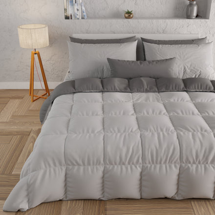 Duvet Quilt for Double, Single, Queen and a Half, Grey