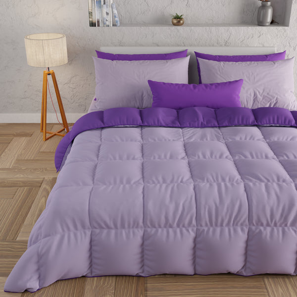 Couette Matelassée Double, Simple, 1 place et demie, Lilas Violet