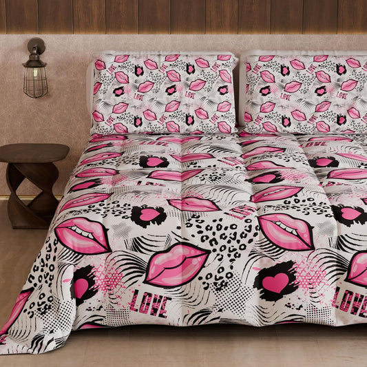 Piumone, Trapunta Matrimoniale, Singola, Piazza e Mezza, Lipstick Bianco