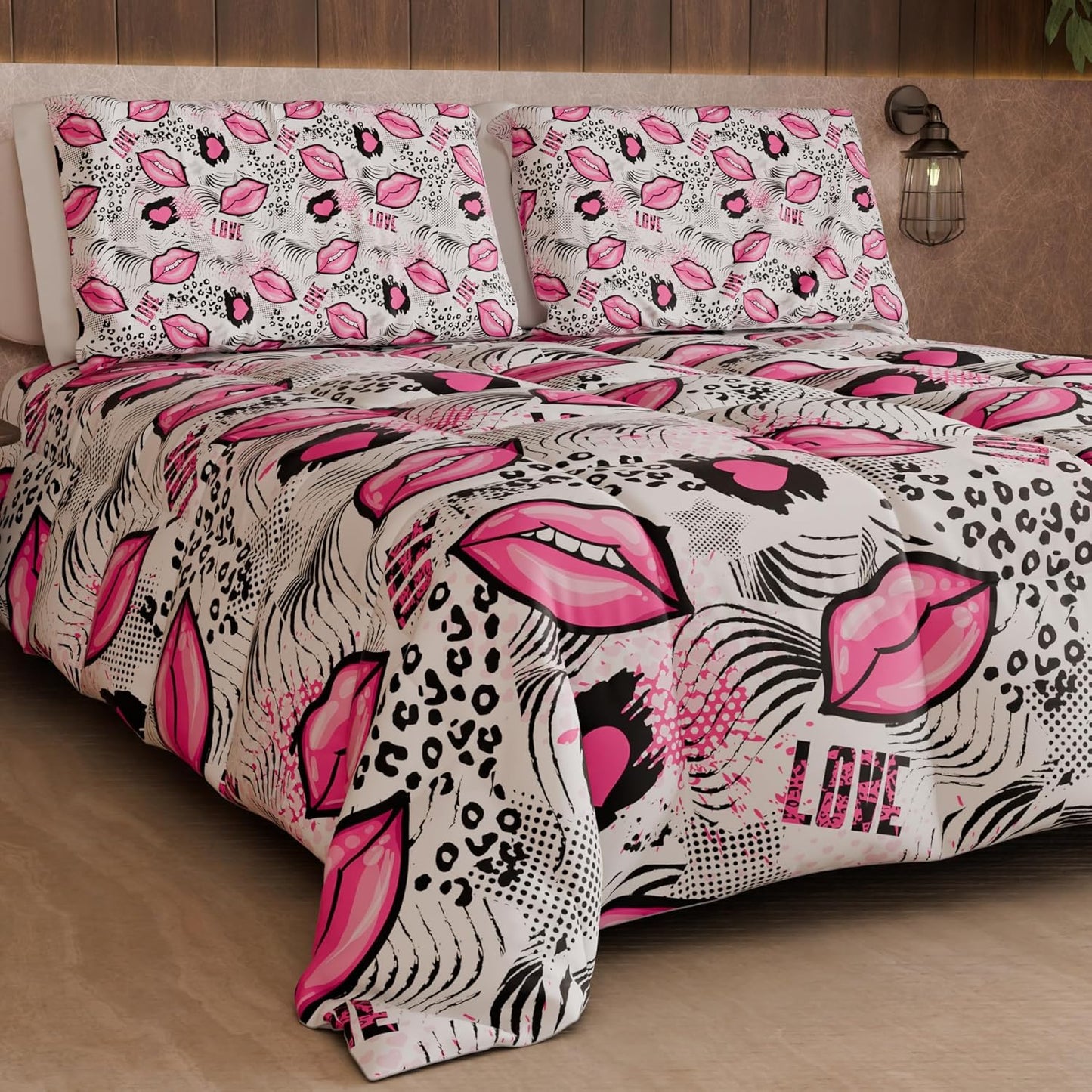 Piumone, Trapunta Matrimoniale, Singola, Piazza e Mezza, Lipstick Bianco