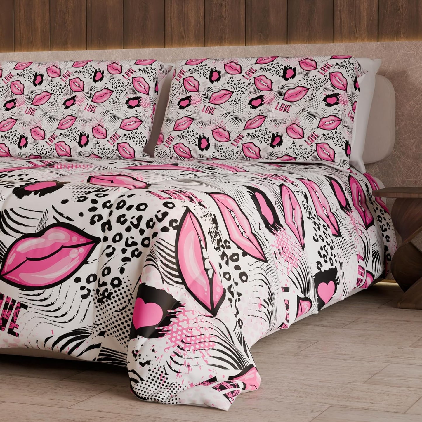 Piumone, Trapunta Matrimoniale, Singola, Piazza e Mezza, Lipstick Bianco