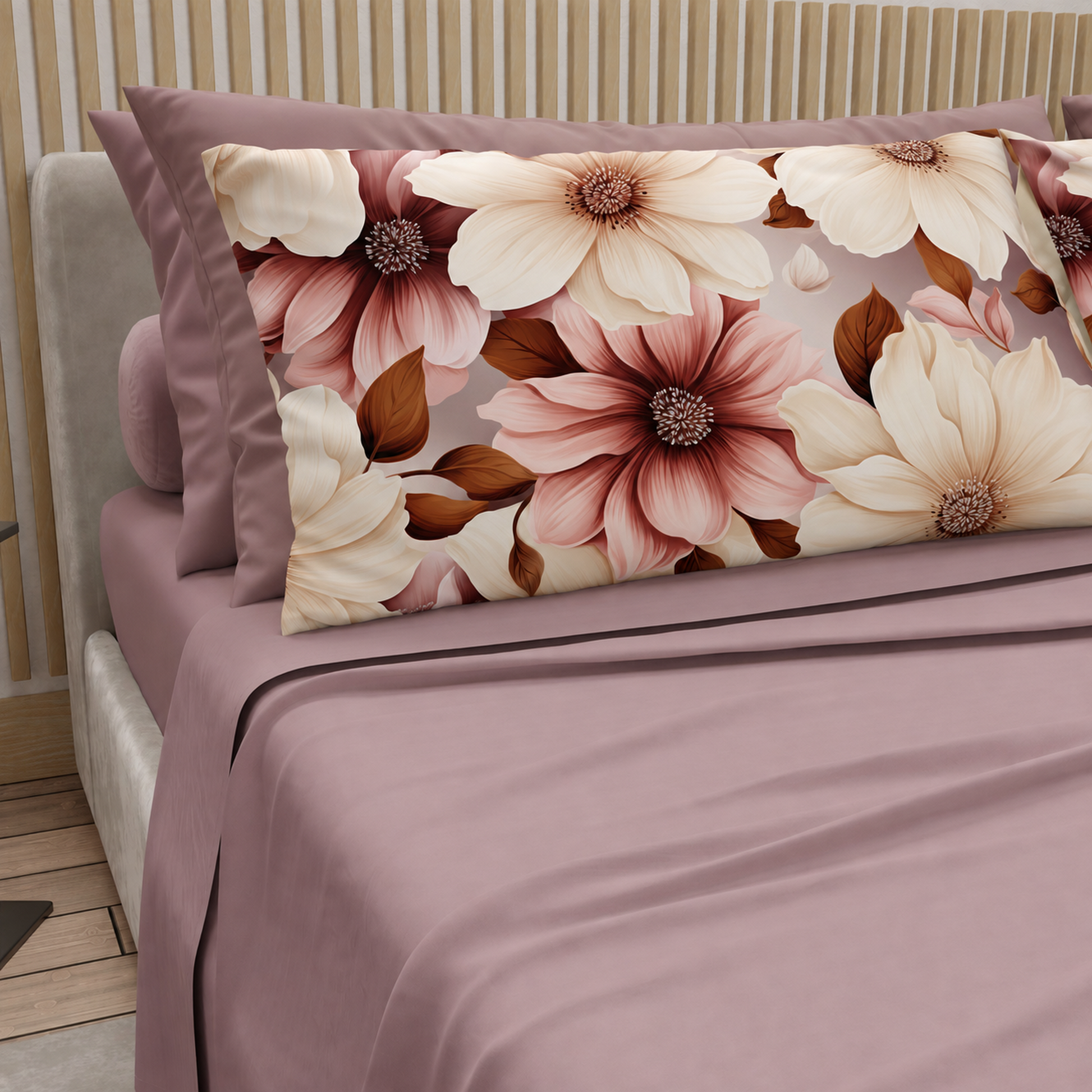 Completo letto PETTI Petalo 02 Cipria Scuro – vista dettaglio