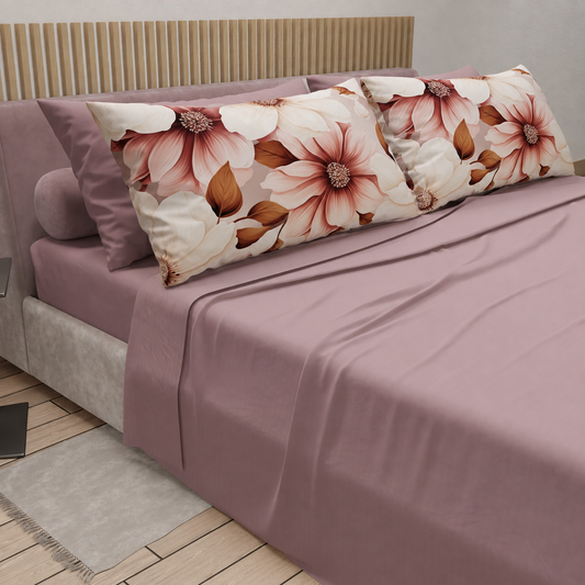 Completo letto PETTI Petalo 02 Cipria Scuro – vista angolata