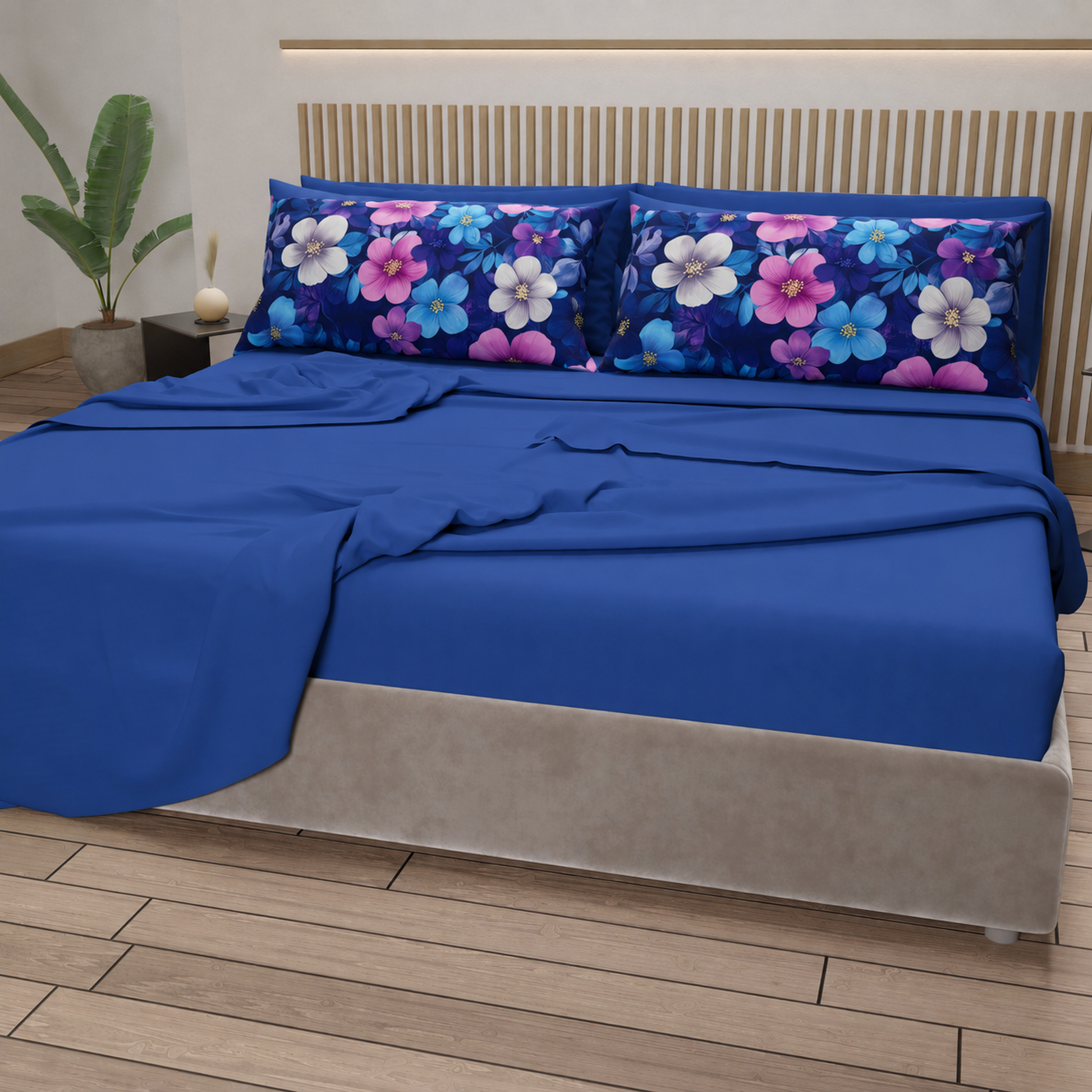 Completo letto PETTI Petalo 05 Blu Elettrico – vista ambientata