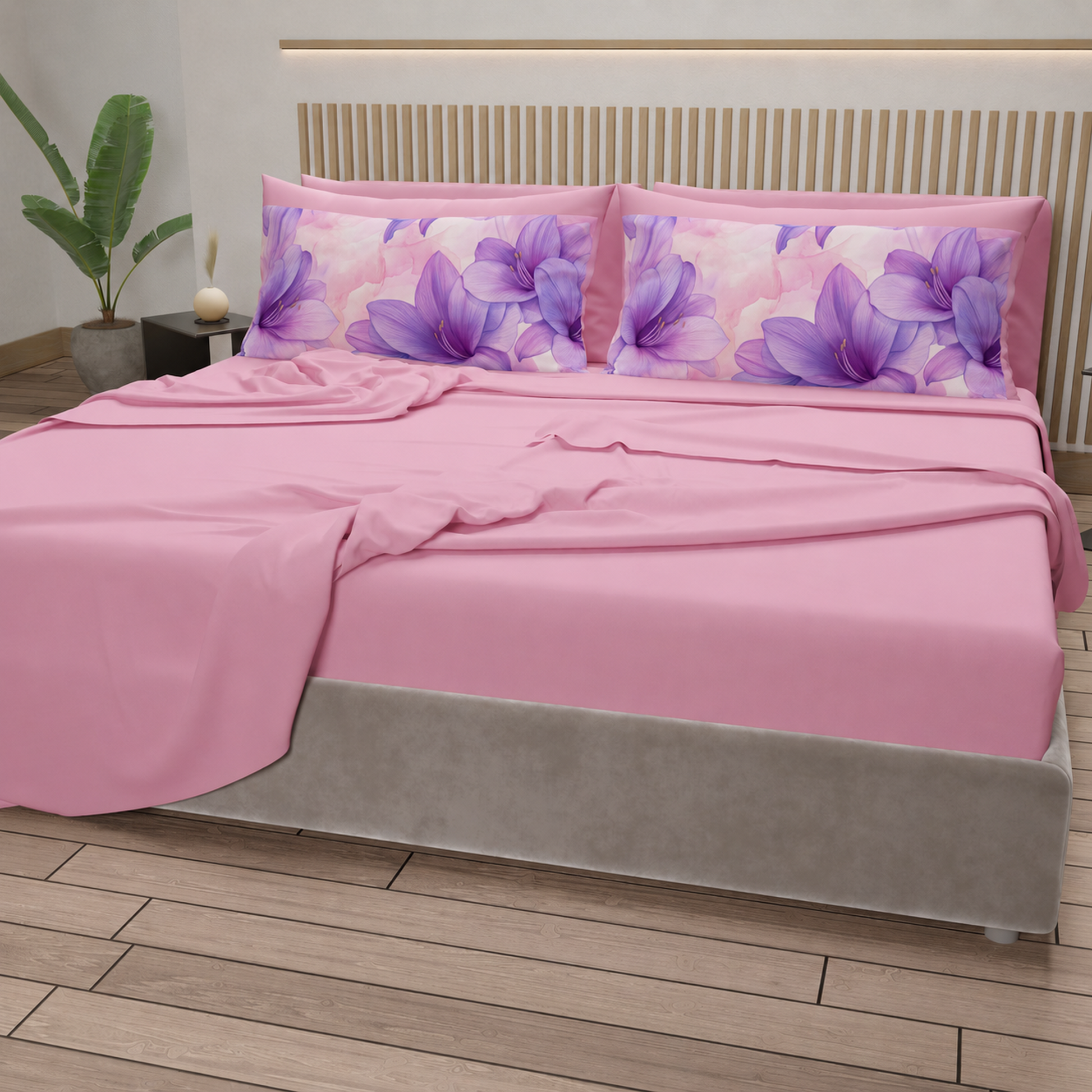 Completo letto PETTI Petalo 06 Rosa – vista ambientata