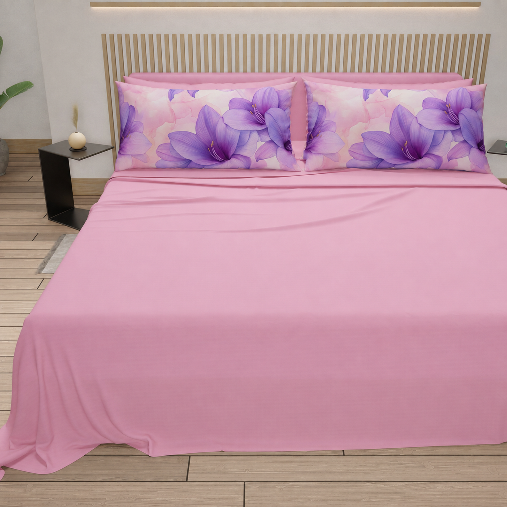 Completo letto PETTI Petalo 06 Rosa – vista frontale