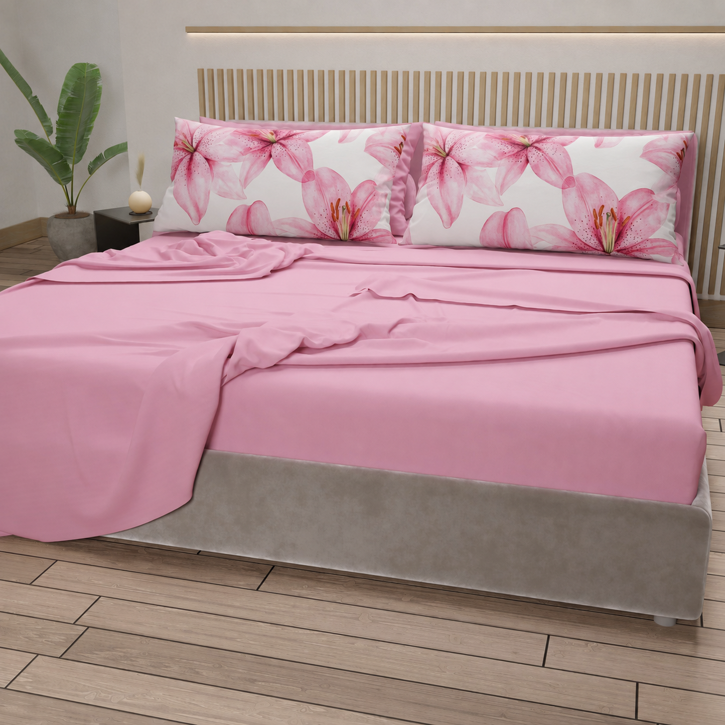 Completo letto PETTI Petalo 07 Rosa – vista ambientata